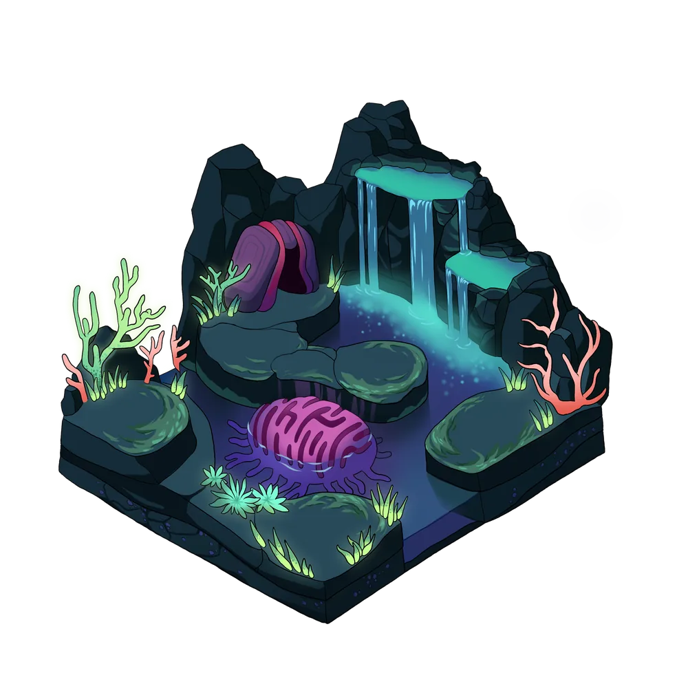 Biolume terrain, tier 1