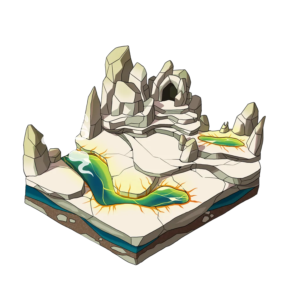 Sulfuric terrain, tier 1