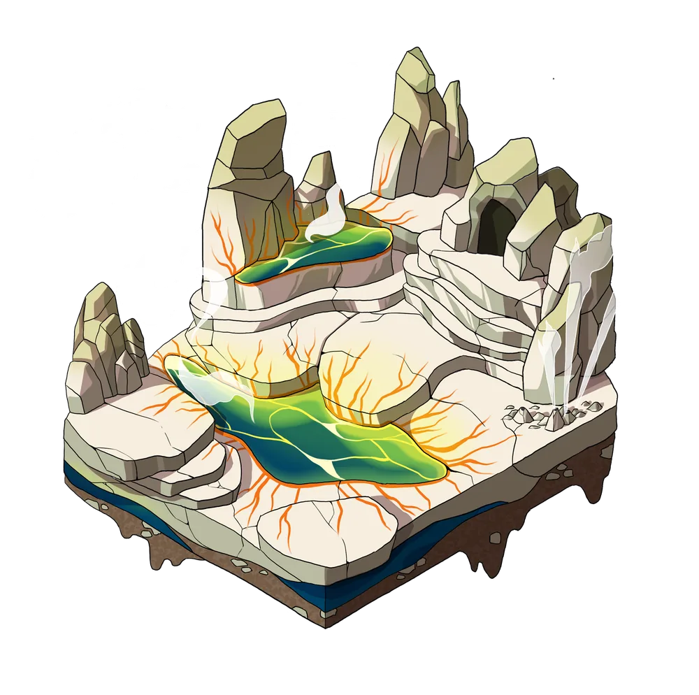 Sulfuric terrain, tier 3