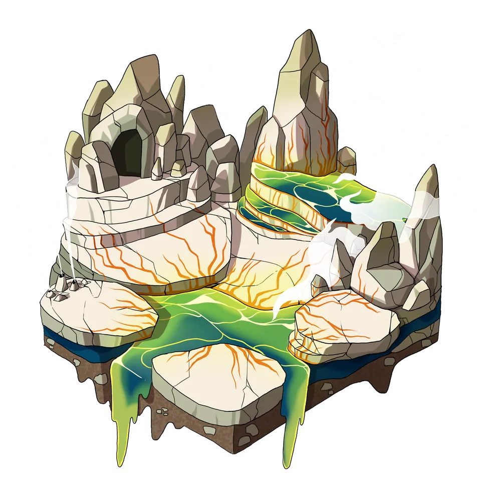 Sulfuric terrain, tier 4